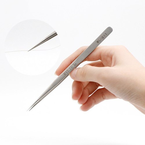 WYLIE stainless steel anti-magnetic tweezers special tip fine mobile phone repair chip motherboard precision instrument