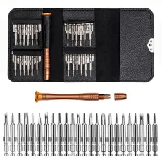 Leather Case 25 In 1 Precision Torx Screwdriver Set Mobile Phone Repair Tool Kit Multitool Hand Tools For Iphone Watch Tablet PC