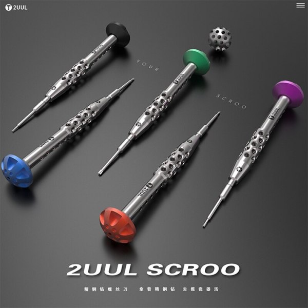 2UUL Scroo Screwdriver Ultra Hard Magnetic Screwdriver Set Precision Hard and durable for IPHONE IPAD Watches Repair Tools