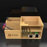 2UUL bamboo tool storage rack multi-function storage box desktop organizer tweezers screwdriver plant tin mesh tool rack