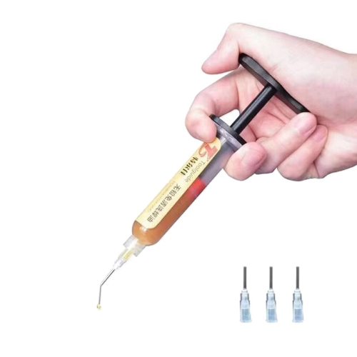 Aluminum  Solder Flux Needle Booster Phone Repair  Syringe Pusher Solder Paste Propulsion Tool only the fluxmate without paste