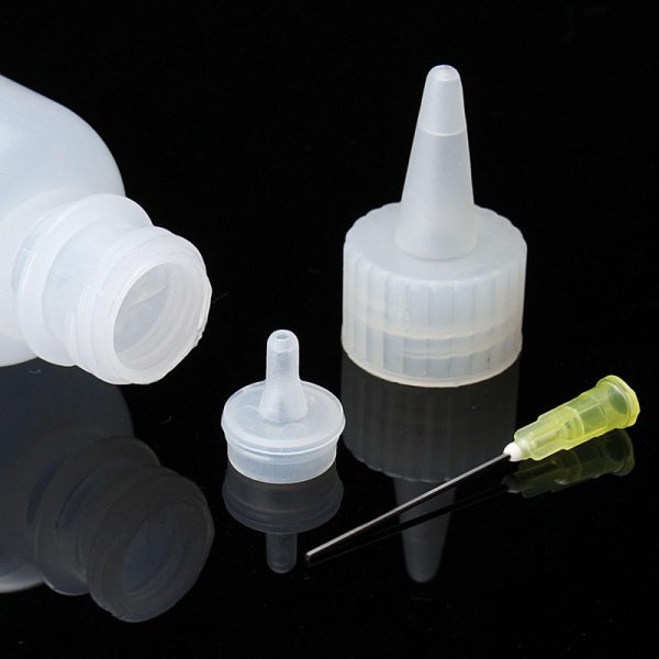 2pcs 50ml Needle Tip Soldering Cleaning Clear Liquid Flux Alcohol Oil Dispenser Plastic Hand Bottle Cleaner DIY Repair Tools