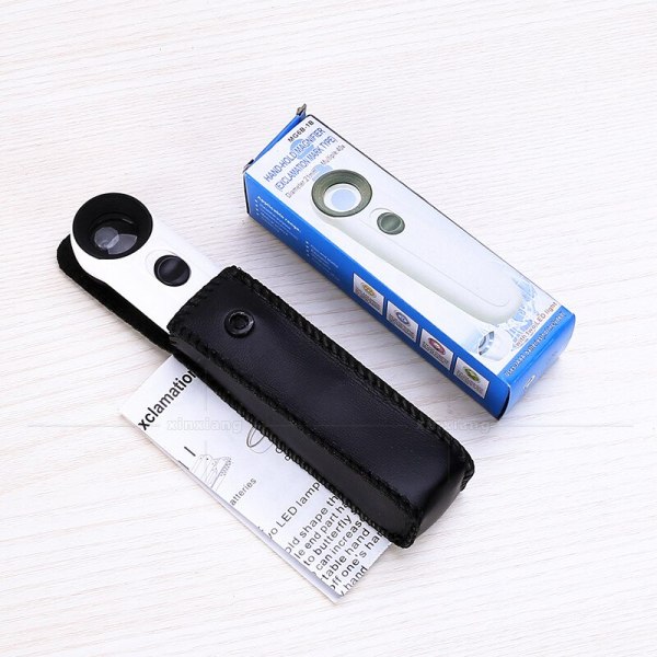 40X Hd Handheld Magnifying Glass With LED Light Source For Mobile Phone Maintenance Watch repair