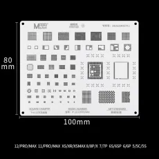 Ma Ant BGA Reballing Stencil for IPhone 12 11 Pro Max X XR XSMAX 8 7 6s 6 Plus 5S 5 IC Chip CPU NAND Power Tin Plant Solder Net