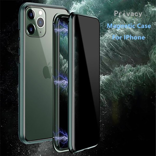 Privacy Magnetic Case For Iphone 11 Pro Max 8 7 6 Plus Double Sided Glass 360 Full Protector For Iphone X Xs Xr Cover