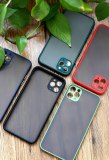 Luxury Contrast Color Frame Matte Phone Case for iPhone 11 Pro 11Pro X XS XR Max 12 8 7 6 6S Plus Protection Back Cases Cover