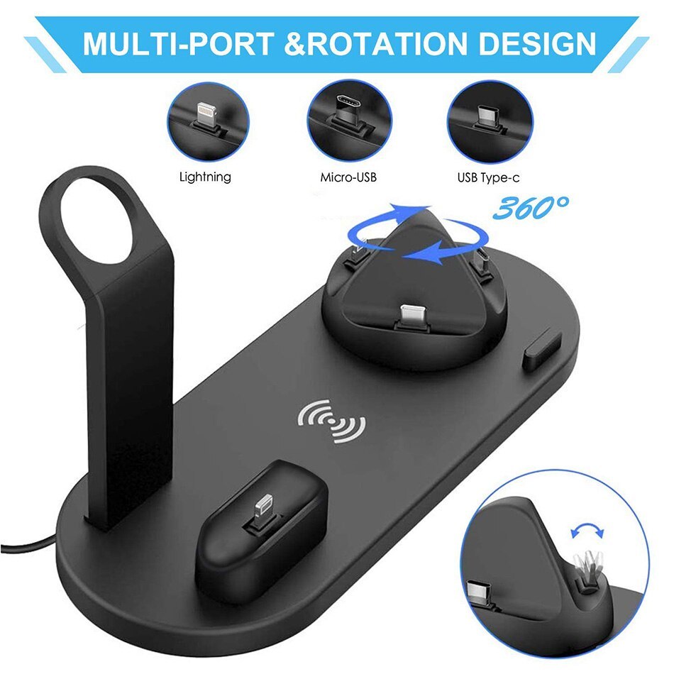 Fast Qi Wireless Charging Stand For IPhone 8 Through 16 Pro Max And Many Samsung Galaxy Models. Adjustable, Sleek Design, Perfect For Your Desk.