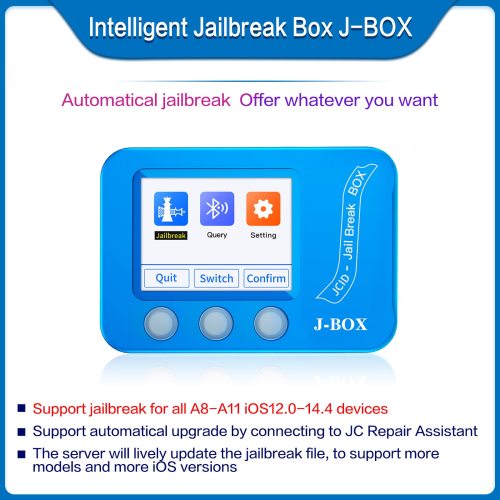 Jail Break Box J-BOX For Bypass ID and Icloud Password On IOS Device PC Free/ Query Wi-Fi Address/Bluetooth Address