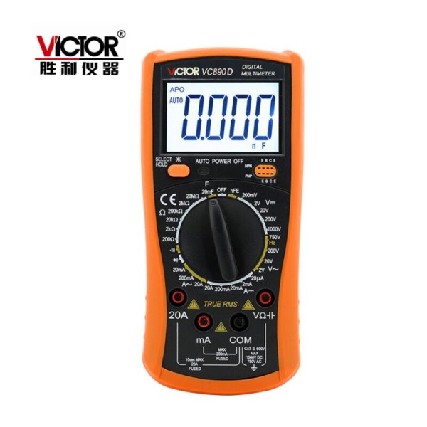 VICTOR VC890C+VC890D Digital Multimeter True RMS capacitor 2000uF 20A AC DC Voltage Current capacitance Tester Meter Backlight