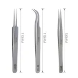 BST-Matt tweezers Pointed Straight Curved Eyelash Tweezers Stainless Steel Anti-Static Eyelash Tweezers Tool