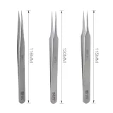BST-Matt tweezers Pointed Straight Curved Eyelash Tweezers Stainless Steel Anti-Static Eyelash Tweezers Tool