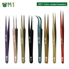 Professional Stainless Steel Tweezers Precision Anti-static Maintenance Repairing Tools for  Phone Eyelash Extension Pinzas