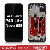 Original LCD For HUAWEI P40 Lite Screen With Frame Replacement Display Nova 6 SE JNY-AL10 LCD Assembly