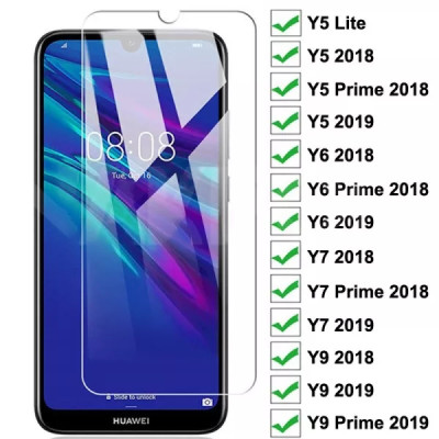9H Tempered Glass For Huawei Y5 Lite Y5 Y6 Y7 Prime 2018 2019 Screen Protector Y9 2018 Prime 2019 Safety Protective Glass Film