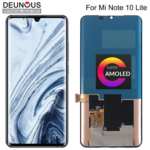 Display for Xiaomi Mi Note 10 Lite Original Amoled Lcd 10 Points Touch Screen Replacement for Xiaomi Note 10 Note10 Lite Display