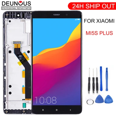 display for xiaomi MI5S plus 5.7 inch touch screen Digitizer assembly Button Light Frame with Free Tools