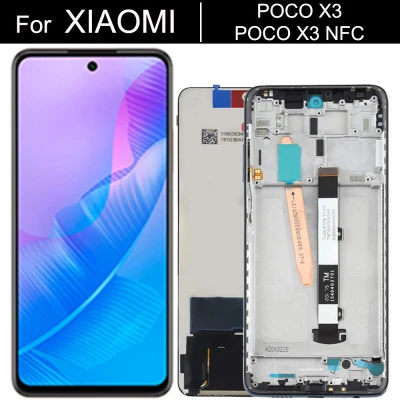 6.67  Original For Xiaomi POCO X3 Display LCD Touch Screen Digitizer For POCO X3 NFC LCD Replacement Parts M2007J20CG Display