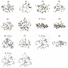 Full Sets Screws for iPhone 6 6S plus 7 plus 8 plus X XR XS XSMAX 5S 11pro max 12 pro max 12 mini Mobile Accessories Screws Kit Replacement
