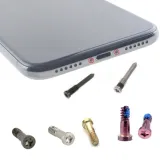 10 sets 2 Bottom Dock Screws Bolts Screw Complete Inner Kit Replacement Repair Parts For iPhone 7G 8G 7PLUS 8 Plus X series