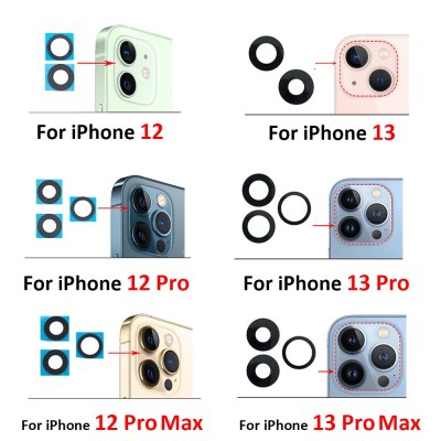 New For iPhone 13 Mini 13 Pro Max Rear Camera Glass Lens with Glue High Quality