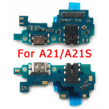 Original Charging Port For Samsung Galaxy A20 A20E A20S A21 A21S Charge Board Pcb Dock Flex Plate Usb Connector Spare Parts