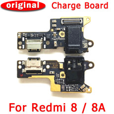 Original usb charge board for xiaomi redmi 8 8A pcb dock connector flex cable replacement spare parts charging port for redmi 8A