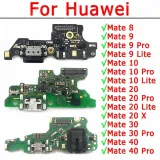 Original Charge Board For Huawei Mate 8 9 10 Lite 20 X 30 40 Pro Charging Port Ribbon Socket Usb Connector Pcb Dock Spare Parts