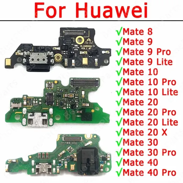 Original Charge Board For Huawei Mate 8 9 10 Lite 20 X 30 40 Pro Charging Port Ribbon Socket Usb Connector Pcb Dock Spare Parts