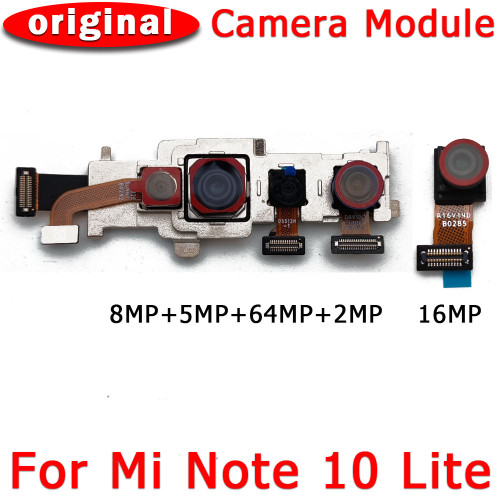 Original Front and Rear Back Camera For Xiaomi Mi Note 10 Lite Note10 Main Frontal Selfie Camera Module Replacement Spare Parts