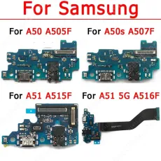 Original Charging Port For Samsung Galaxy A50 A50s A51 5G Charge Board Plate Usb Connector Ribbon Socket Flex Cable Spare Parts