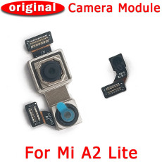 Original Front and Rear Back Camera For Xiaomi Mi A2 Lite Main Facing Frontal Camera Module Flex Cable Replacement Spare Parts