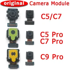 Original Front and Rear Back Camera For Samsung Galaxy C5 C7 C9 Pro Main Facing Camera Module Flex Cable Replacement Spare Parts