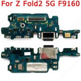 For Samsung Galaxy Z Flip F707 Fold2 5G F916 Charge Board Flex Charging Port Plate Ribbon Socket Original Pcb Dock Usb Connector