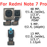 Original Front Rear Back Camera For Xiaomi Redmi 7 7A Note 7 Pro Main Facing Camera Module Flex Cable Replacement Spare Parts