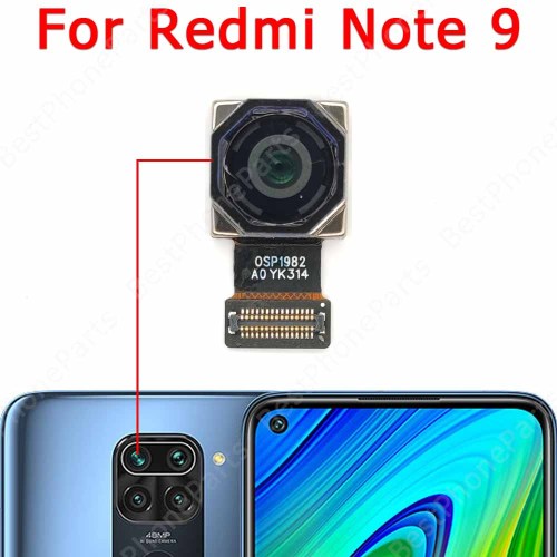 Original Front Rear Back Camera For Xiaomi Redmi Note 9 10X 4G Note9 Main Facing BIg Camera Module Flex Replacement Spare Parts