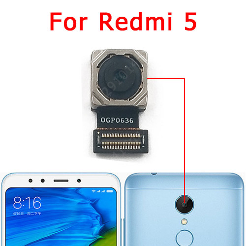 Original Rear Camera For Xiaomi Redmi 5 Plus 5A 6 6A 7 7A 8 8A Backside Back View Camera Module Repair Replacement Spare Parts