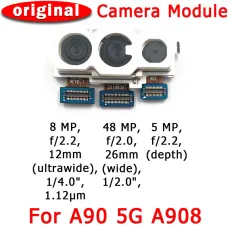 Original Front Rear View Back Camera For Samsung Galaxy A90 5G A908 Main Facing Frontal Camera Module Replacement Spare Parts