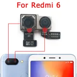 Original Front Rear Back Camera For Xiaomi Redmi 6 6A Note 6 Pro Main Facing Camera Module Flex Cable Replacement Spare Parts