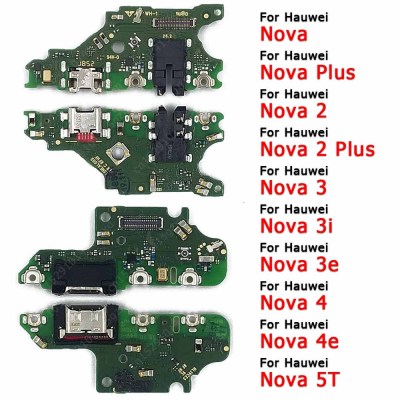 Original Charge Board For Huawei Nova 5T 4E 4 3E 3i 3 2 Plus Charging Port Ribbon Socket Usb Connector Pcb Dock Spare Parts