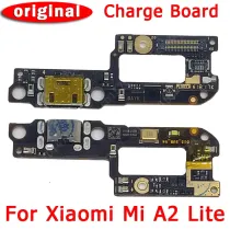 Original Charging Port For Xiaomi Mi A2 Lite A2Lite USB Charge Board PCB Dock Connector Flex Cable For Redmi 6 Pro Spare Parts