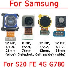Original Rear Front Camera For Samsung Galaxy S20 FE 4G Lite Frontal Selfie Back Facing Backside Camera Module Spare Parts