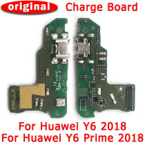 Original Charging Port For Huawei Y6 Prime 2018 USB Charge Board PCB Dock Connector Flex Replacement Spare Parts