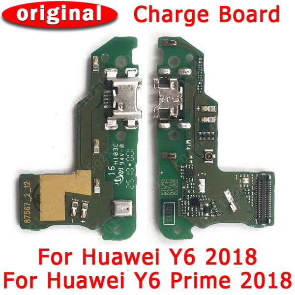 Original Charging Port For Huawei Y6 Prime 2018 USB Charge Board PCB Dock Connector Flex Replacement Spare Parts