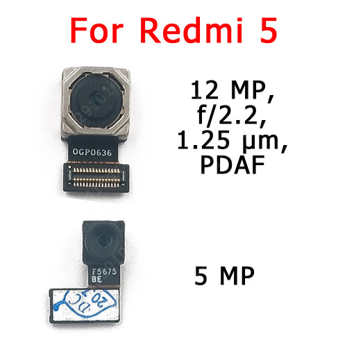 Original Front Rear Back Camera For Xiaomi Redmi 5 Plus 5A 5Plus Main Facing Camera Module Flex Cable Replacement Spare Parts