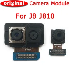 Original Front and Rear Back Camera For Samsung Galaxy J8 J810 Main Facing Frontal Camera Module Flex Replacement Spare Parts