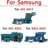 Original Charge Board For Samsung Galaxy A01 A02 A02s Charging Port Ribbon Socket Pcb Dock Flex Cable Usb Connector Spare Parts