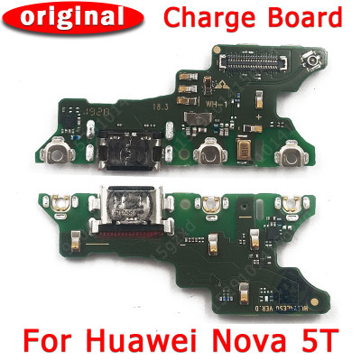 Original Charging Port For Huawei Nova 5T 5 T Nova5T USB Charge Board PCB Dock Connector Flex Replacement Spare Parts