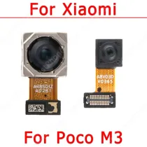 Original Front Back Camera For Xiaomi Mi Poco M3 Frontal Backside Small Replacement Repair Rear Selfie Camera Module Spare Parts