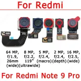 Original Front Rear Back Camera For Xiaomi Redmi Note 9 Pro Note9 9Pro Main Frontal Selfie Camera Module Replacement Spare Parts