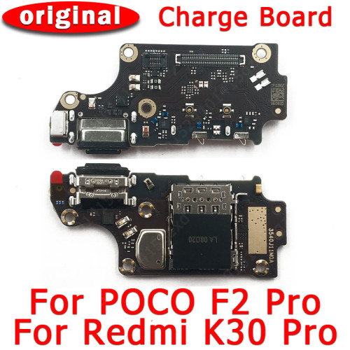Original usb charge board for xiaomi redmi K30 Pro dock connector flex replacement spare parts charging port for Mi Poco F2 Pro
